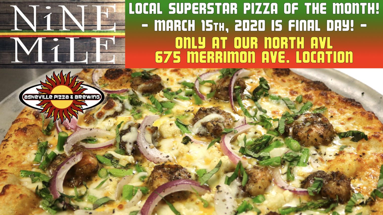Local Superstar Pizza of the Month… Nine Mile! Asheville Brewing Company